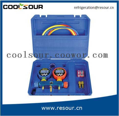 Coolsour Aluminium <font color='red'>Manifold</font> <font color='red'>Set</font>/ Mainfold <font color='red'>Gauge</font>/Double <font color='red'>Gauge</font> Valve