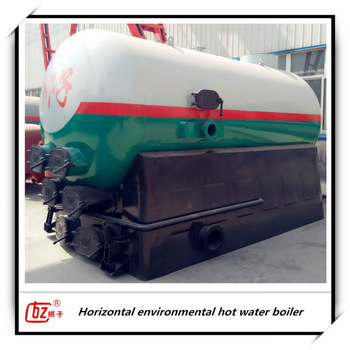 Horizontal environmental coal wood biomass pellet fired hot water boiler for bath heating and tea