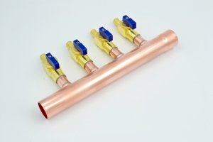 Copper Manifold with Ball Valve