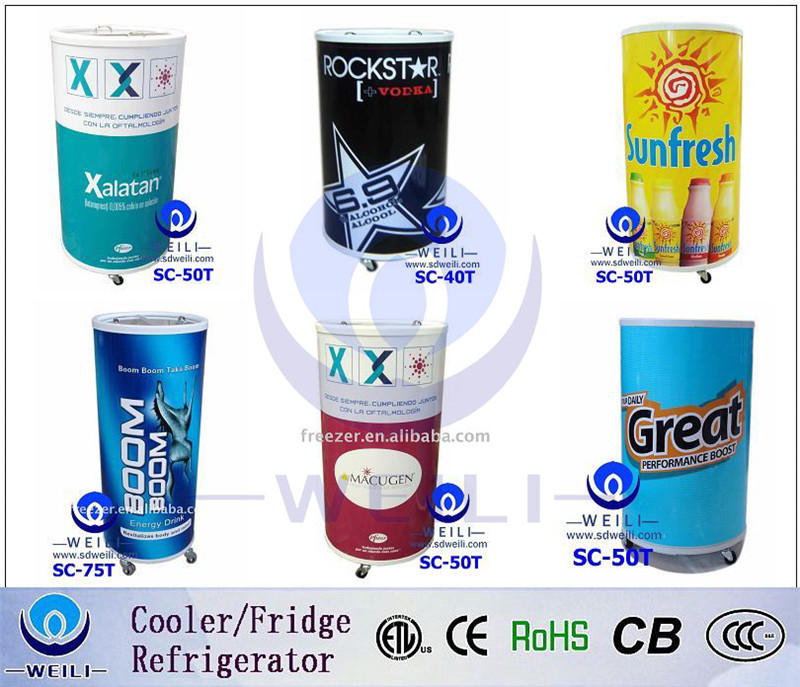 Weili New Oem 40l 50l 75l Round Barrel Beverage Beer Cooler Can Weili New Oem 40l 50l 75l Round Barrel Beverage Beer Cooler Can Shape Fridge