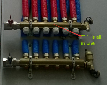 Brass manifolds vavle for plumbing system