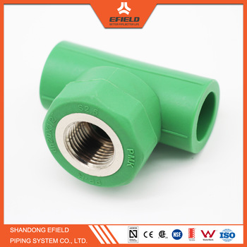 female thread unequal tee ppr pipe fitting