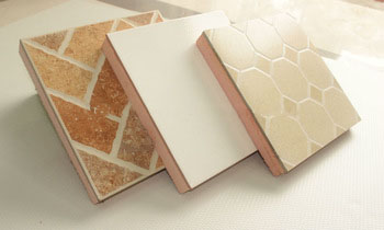 Roof insulation board with tile