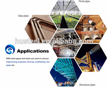 galvanized erw steel pipe for building greenhouse