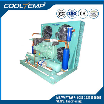 Double Stage Air Cooled Condensing Unit For Blast Freezer Room