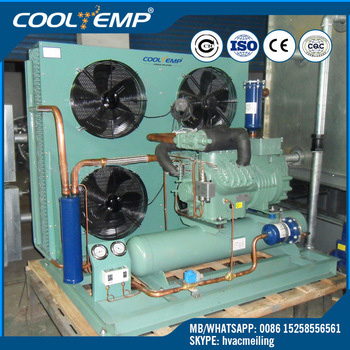 Double Stage Air Cooled Condensing Unit For Blast Freezer Room