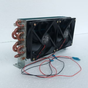 Purswave Cp3X6X240 Mini Air Cooled Condenser Copper Tube Aluminum Fin Evaporator with 2PCS 120X120 Axial Fan