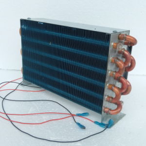 Purswave Cp3X6X240 Mini Air Cooled Condenser Copper Tube Aluminum Fin Evaporator with 2PCS 120X120 Axial Fan