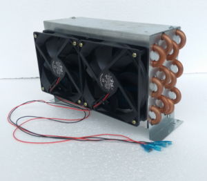 Purswave Fn4X6X240 Mini Evaporator Condenser with 2PCS12V24V220V120*120mm Fan Fin Space Copper Tube Heat Exchanger 1200W Capacity