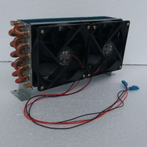 Purswave Cp4X6X240 Mini Air Cooled Condenser Copper Tube Aluminum Fin Evaporator with 2PCS 120X120 Axial Fan