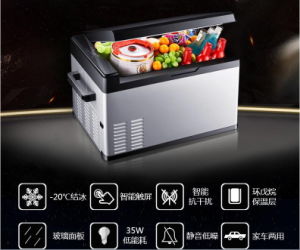 Purswave 40L DC 12V24V48V Portable Car Fridge Mini Freezer-18degree DC Compressor Refrigerator