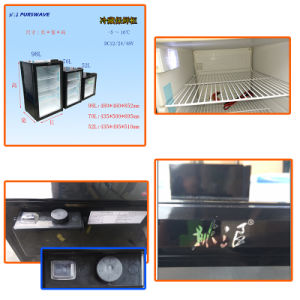 Purswav Sc-98 98L DC 12V24V Glass Door Cooling Showcase 0~10degree Solar Fridge Battery Cooler