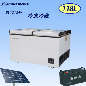 Purswave 118L DC Freezer Portable Refrigerator Solar Fridge DC12V24V48V Battery Freezer -18degree