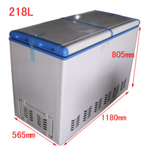 Purswave Bd/Bc-218 218ldc 12V/24V/48V Solar Chest Freezer -20 Degree Accumulator Battery Powered Refrigerator Butterfly Doors