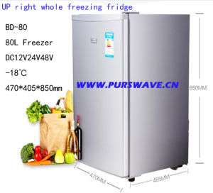 Purswave Bd-80 80L DC12V24V48V Solar Fridge Vehicle Refrigerator Double Door Freezer Compressor