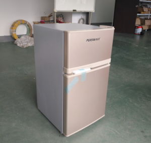 Purswave 95L DC12V24V Solar Refrigerator Vehicle Fridge Double Door Freezing & Cooling Style Compressor Refrigerating Freezer for Car Motor Bus Auto 