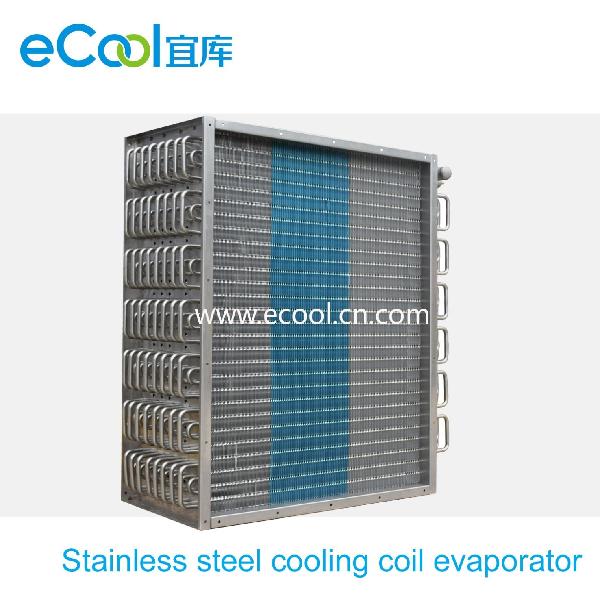 Stainless Steel Tubes Aluminum Fins Evaporative Cooling Coil