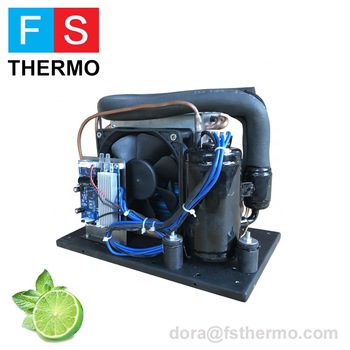 r134a dc 12v 24v mini small refrigerator system compact condensing cooling unit