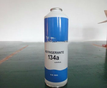 R134a Refrigerant gas aerosol can -- environment protection type refrigerant