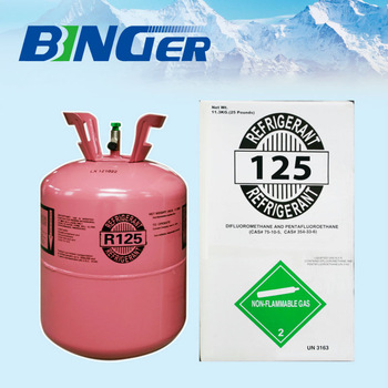 BINGER R125 refrigerant <font color='red'>gas</font> - <font color='red'>ISO</font> <font color='red'>9001</font>& SGS Certification