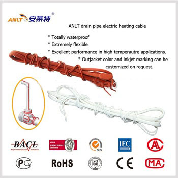 ANLT PVC/Teflon Insulated Twin conductor Drain Pipe Heating Cable for civil buildings