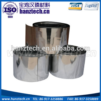 ASTMF2063 norm superelastic nitinol foil