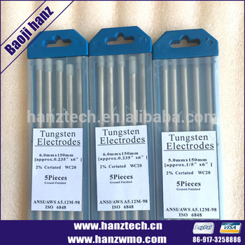alibaba manufacturer tungsten alloy electrode
