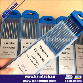 WT20 red tig tungsten electrode