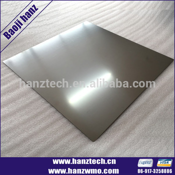 High quality pure materials tungsten sheet tungsten plate