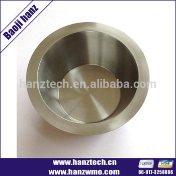 High temperature tungsten crucibles for melting steel