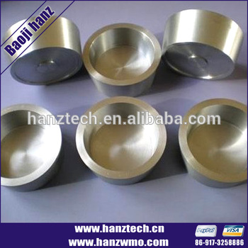 Tungsten crucible for high temperature furnace