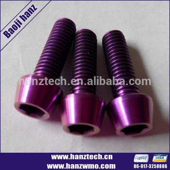 High quality TI6AL4V gold titanium bolts