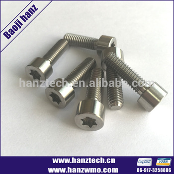 Din 921 gr2 thin head bolts titanium bolts