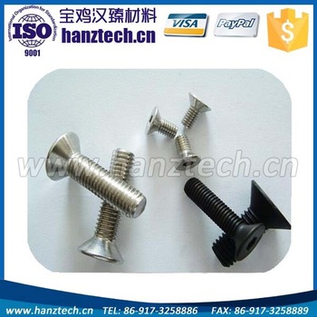 Din912 flat head titanium screw for motorcycle