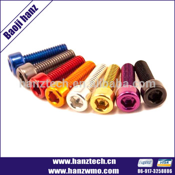 DIN912 red Ti anodized bolts motorcycle