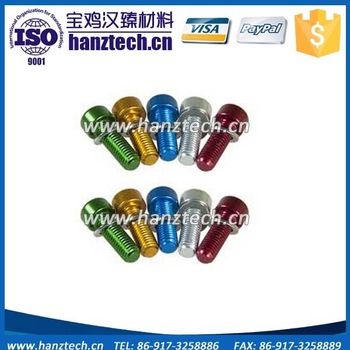 Din 912 titanium trox screw titanium red bolts