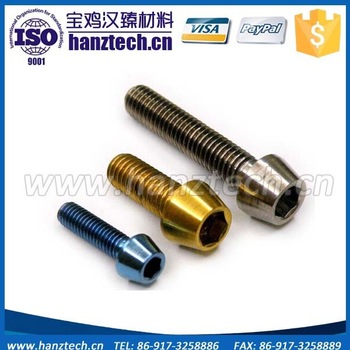 M6 titanium flanged colorful bolt
