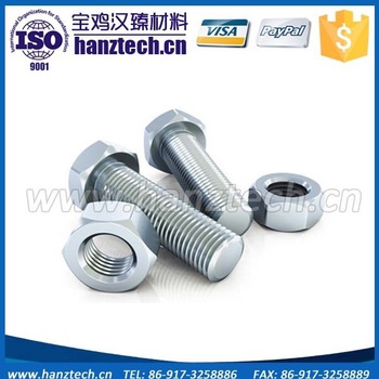 Titanium hex head anchor bolt gr2 titanium screw