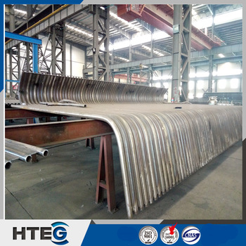 Boiler membrane water wall for hot water boiler