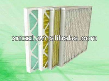 Glass fiber Folding plate filter for air filter cleaning