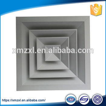 Aluminum 4 way ceiling air vent air supply registers for hvac system