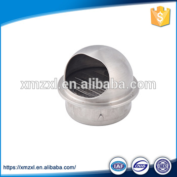 Stainless steel round grille ducted air vent cap