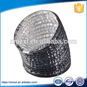 Ventilation black pvc insulated aluminum flexible duct