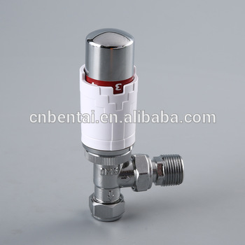 chromeplate red copper corner Thermostatic radiator valve