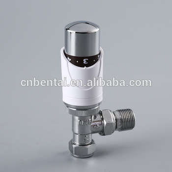 Chromeplated red copper Thermostatic radiator valve