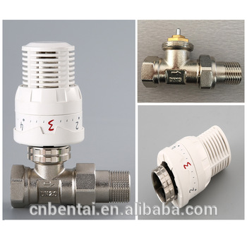 White thermostatic head Liquid sensor for Brass TRV chrome plated angled lockshiled valve