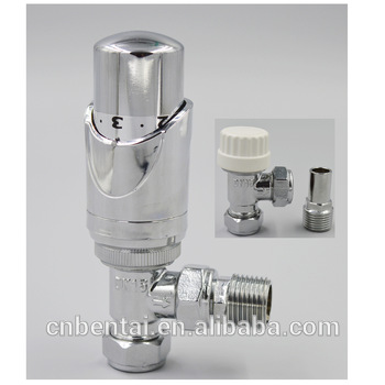 15mm angled radiator temperature controlled water valves