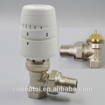 automatic thermostat head brass radiator valve angled thermostatic valve