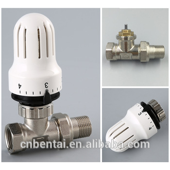 Brass Thermostatic Radiator Valve CE Certificate Thermostatic Head With Liquid Sensor Automatic TRV Valve