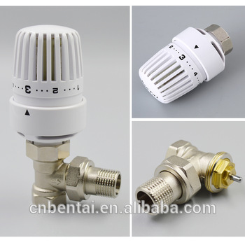 Brass DN15 Thermostatic radiator valve with the white head